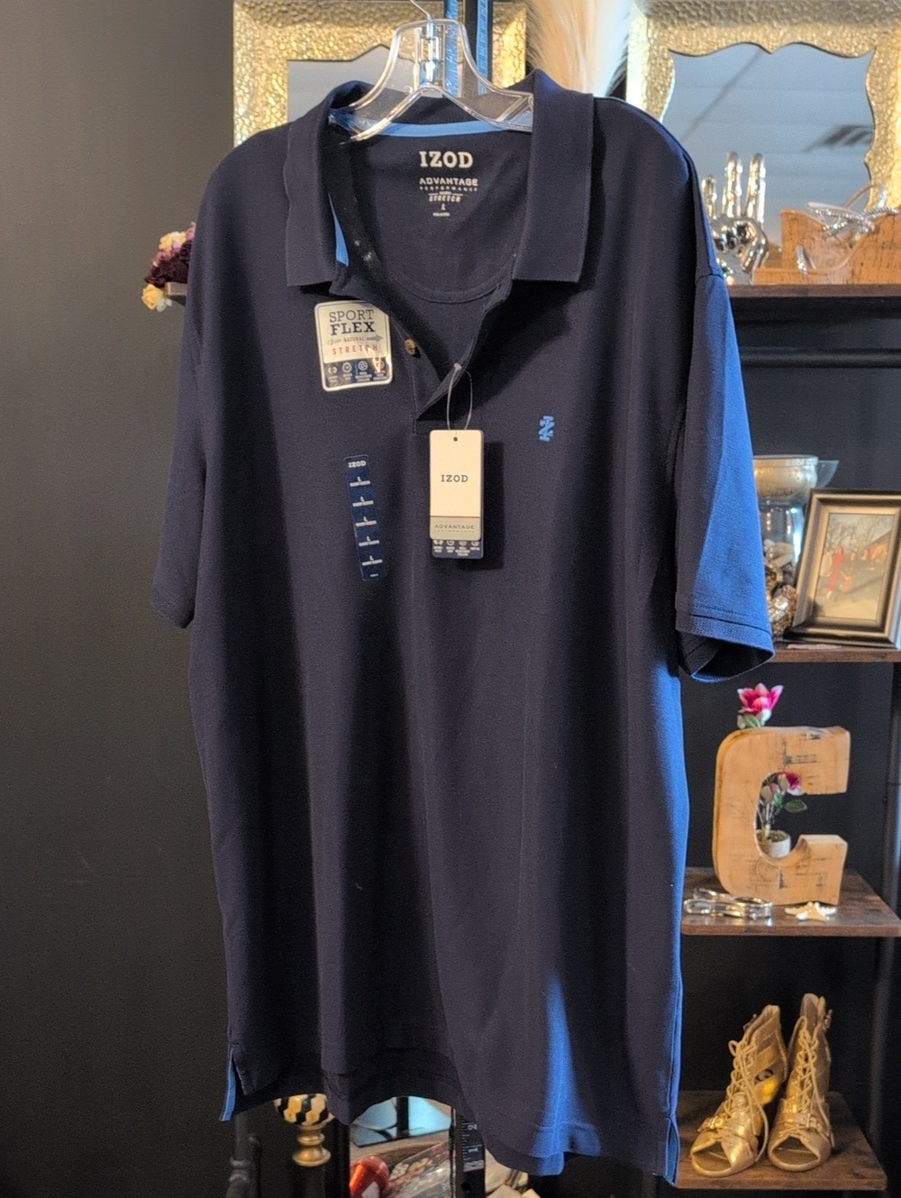Izod Navy Polo Shirt with Embroidered Logo